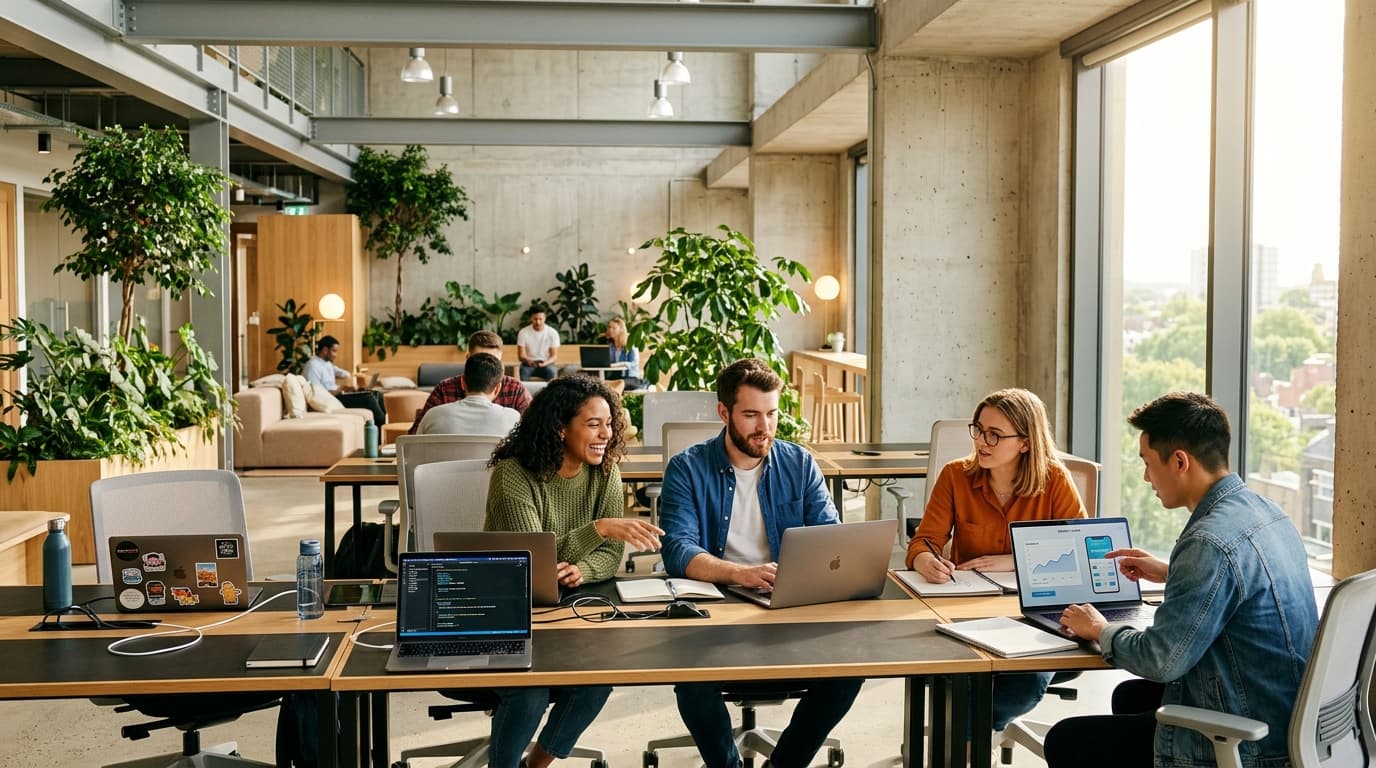 Qubtic product team collaborating